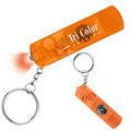 Orange Light Up Whistle Compass/ Keychain